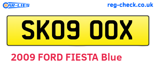SK09OOX are the vehicle registration plates.