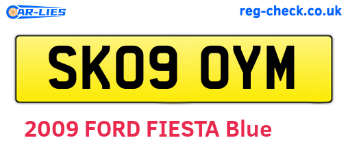 SK09OYM are the vehicle registration plates.