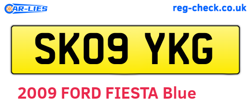 SK09YKG are the vehicle registration plates.