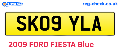 SK09YLA are the vehicle registration plates.