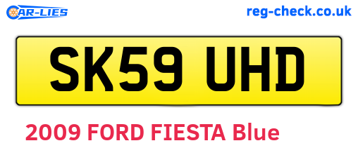 SK59UHD are the vehicle registration plates.