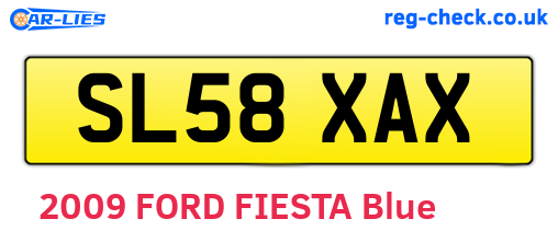 SL58XAX are the vehicle registration plates.