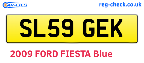 SL59GEK are the vehicle registration plates.