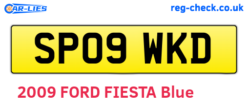 SP09WKD are the vehicle registration plates.