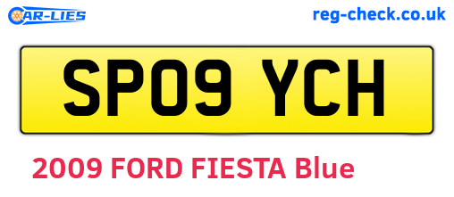 SP09YCH are the vehicle registration plates.