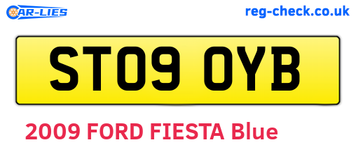 ST09OYB are the vehicle registration plates.
