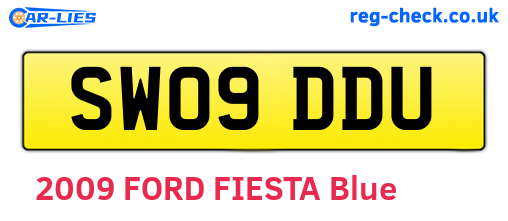 SW09DDU are the vehicle registration plates.