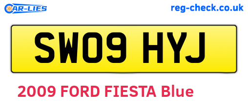 SW09HYJ are the vehicle registration plates.