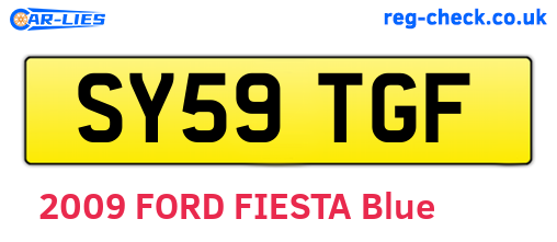 SY59TGF are the vehicle registration plates.