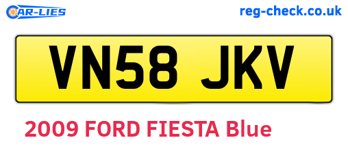 VN58JKV are the vehicle registration plates.