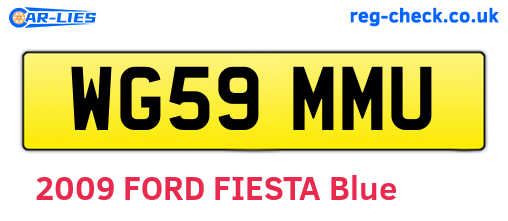WG59MMU are the vehicle registration plates.