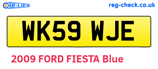 WK59WJE are the vehicle registration plates.