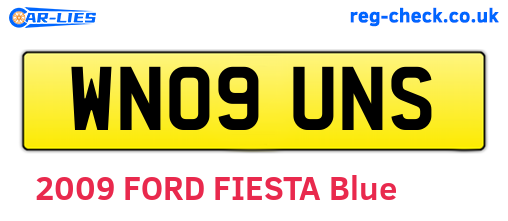 WN09UNS are the vehicle registration plates.