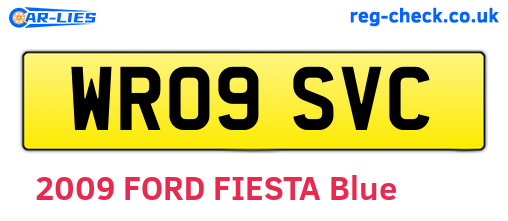 WR09SVC are the vehicle registration plates.
