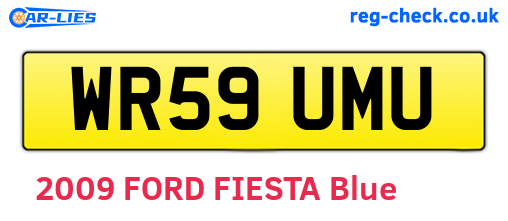 WR59UMU are the vehicle registration plates.