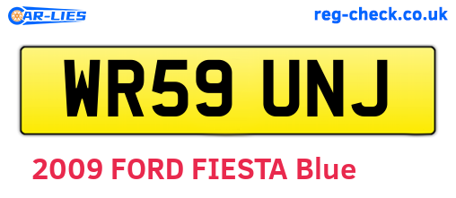 WR59UNJ are the vehicle registration plates.