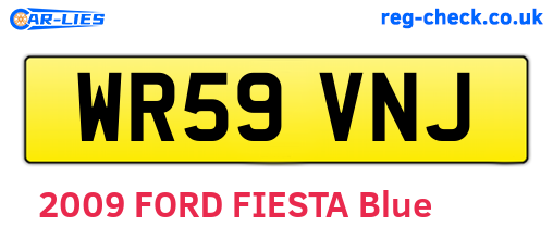 WR59VNJ are the vehicle registration plates.