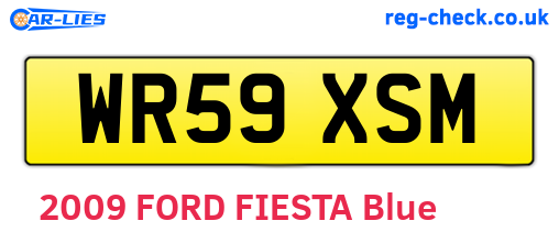 WR59XSM are the vehicle registration plates.