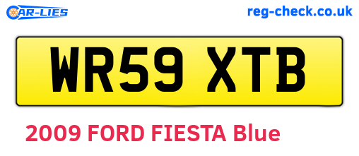 WR59XTB are the vehicle registration plates.