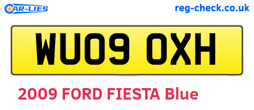 WU09OXH are the vehicle registration plates.