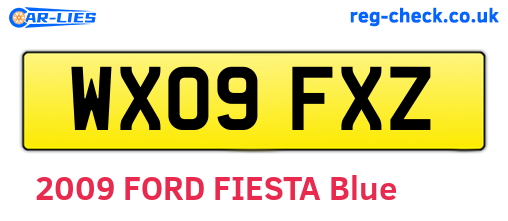 WX09FXZ are the vehicle registration plates.