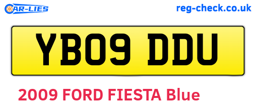 YB09DDU are the vehicle registration plates.