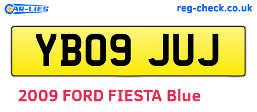 YB09JUJ are the vehicle registration plates.