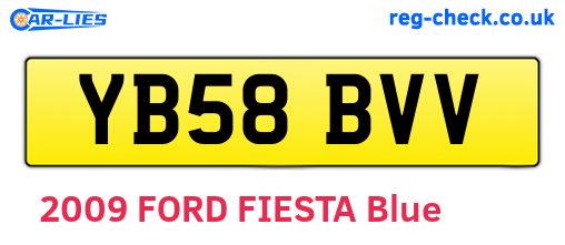 YB58BVV are the vehicle registration plates.