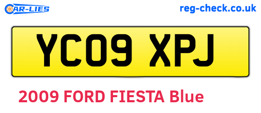 YC09XPJ are the vehicle registration plates.