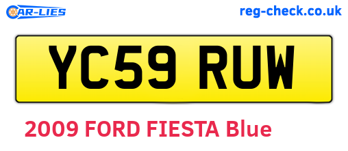 YC59RUW are the vehicle registration plates.