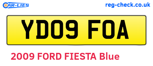YD09FOA are the vehicle registration plates.