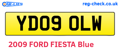 YD09OLW are the vehicle registration plates.