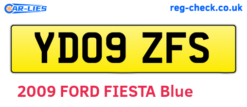 YD09ZFS are the vehicle registration plates.