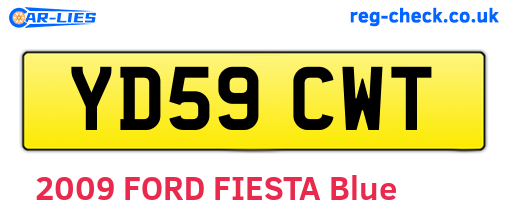 YD59CWT are the vehicle registration plates.