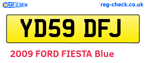 YD59DFJ are the vehicle registration plates.