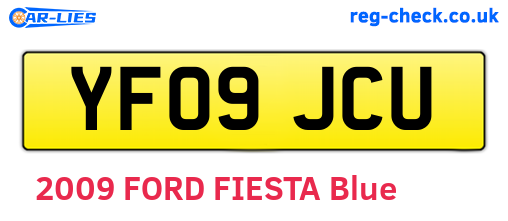 YF09JCU are the vehicle registration plates.