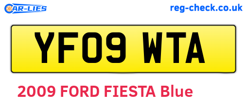 YF09WTA are the vehicle registration plates.