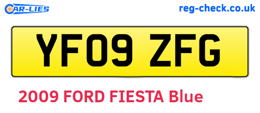 YF09ZFG are the vehicle registration plates.