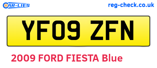 YF09ZFN are the vehicle registration plates.
