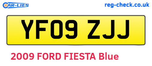 YF09ZJJ are the vehicle registration plates.