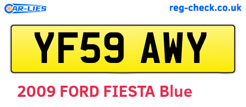 YF59AWY are the vehicle registration plates.