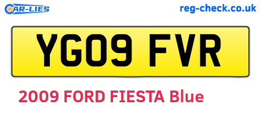YG09FVR are the vehicle registration plates.