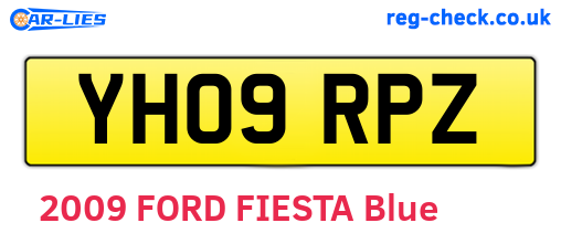 YH09RPZ are the vehicle registration plates.
