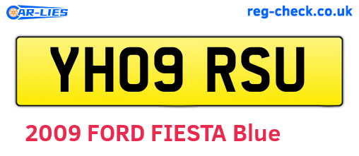 YH09RSU are the vehicle registration plates.