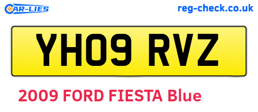YH09RVZ are the vehicle registration plates.