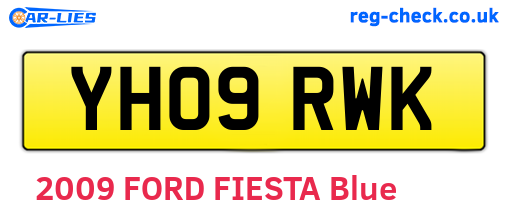 YH09RWK are the vehicle registration plates.