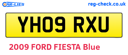 YH09RXU are the vehicle registration plates.