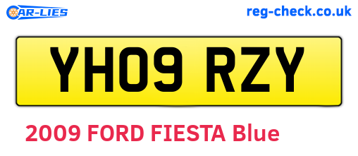 YH09RZY are the vehicle registration plates.