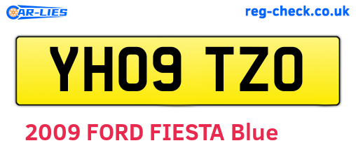 YH09TZO are the vehicle registration plates.