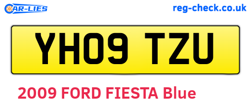 YH09TZU are the vehicle registration plates.